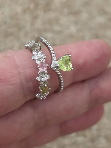 Rings set peridot - rings,