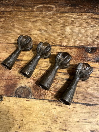 Antique set cast iron glass - iron,