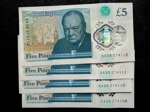 Consecutive 5 note - consecutive, £5