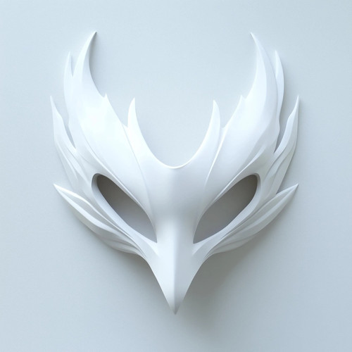 Printed bird mask fantasy - printed,