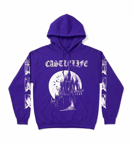Castle life purple graphic - castle,