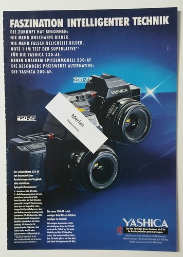 Advertisement yashica - advertisement, a4: