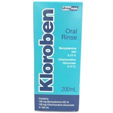 Kloroben Oral Rinse Mouthwash For Hygiene Fresh Breath, Plaque Control - 200ml