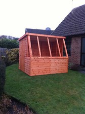 6x5 potting shed quality wooden pent greenhouse super value WITHOUT GLAZING