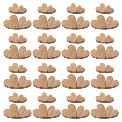 100 pcs wood - pcs, heart