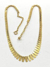 vintage Gold Plated  stamped A&D collar cleopatra necklace beautiful