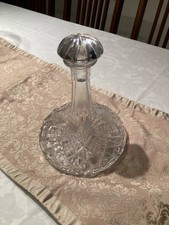 Heavy Crystal Cut Glass Ships