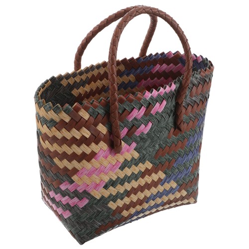 Contrast color braided bag - contrast,