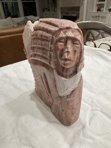 Hand carved soapstone - hand, native
