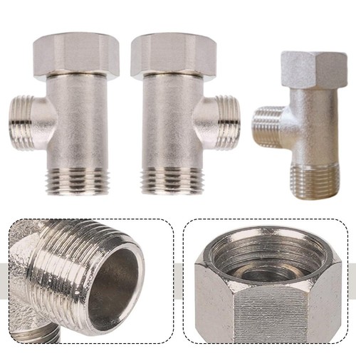 Bidet connector valve with - t,
