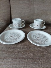 John Tams England Pottery, Banquet  2 Cups And Saucers 2 Side Plates