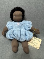 Inkanyezi Rainbow Waldorf Doll – Handmade Mascret – 11” (28 cm) – Rare