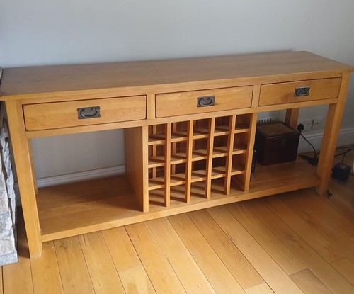 Rustic solid oak sideboard - rustic,
