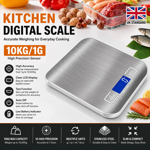 Digital kitchen scale - kitchen, led