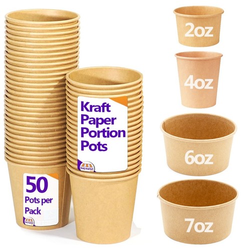 Kraft paper portion pots - portion,