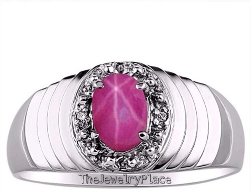 Star ruby ring sterling - star, silver