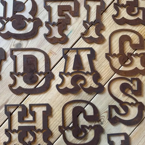 Rusty metal carnival letters - rusty,