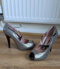 DESIGNER FIORUCCI PIN UP WHIMSY GOTH WITCHES CAT SHOES UK SIZE 6.5