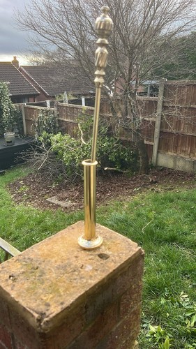 Vintage brass fire poker with - fire,