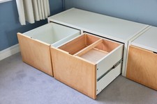 Customised Ikea Rakke white storage drawers