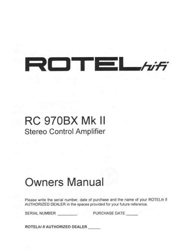 Rotel 970bxmk2 amplifier - rotel,