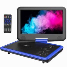 9" Portable DVD Player HD Swivel Screen Multi Region Free, Support AV-IN/OUT