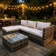 Left chaise rattan garden - left,