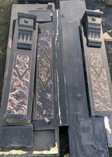 Late Victorian Marbalised Slate Fireplace Surround Complete Rare Delivery Availa