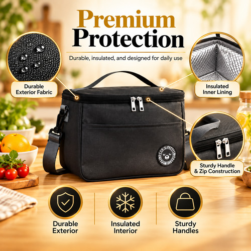 Large insulated lunch bag - large,