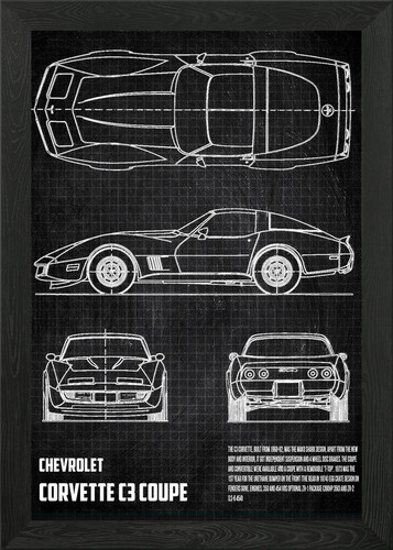 Chevrolet corvette framed - chevrolet, c3
