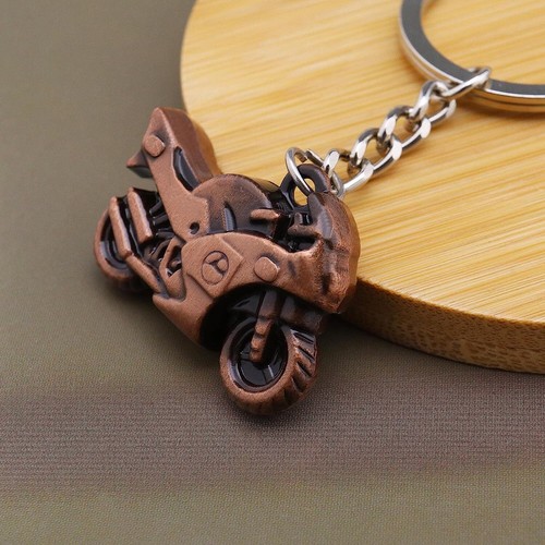 Motorbike keyring bronze - motorbike,