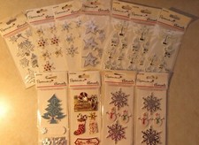New & Partly used Packets Christmas Papermania  Raised Foam Embellishments