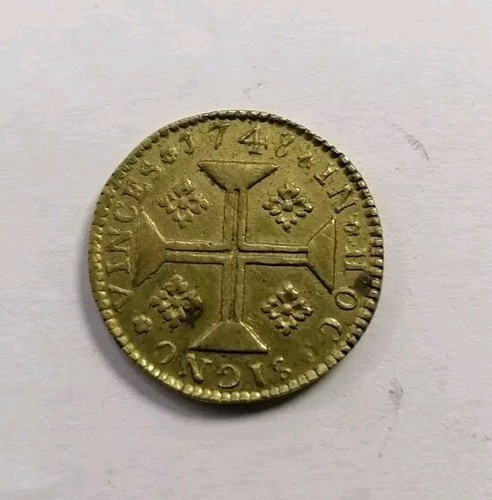 1748 half moidore coin - coin, weight