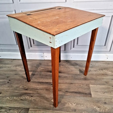 Retro Vintage Sloped Top School Writing Desk Lift Lid Storage – Children's Table