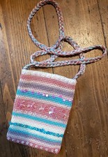 Accessorize Angels bag shoulder crochet sequins girl pink blue