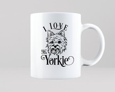 I Love My Yorkie Mug Gift Idea Pet Dog Yorkshire Terrier Funny Tea Coffee Cup
