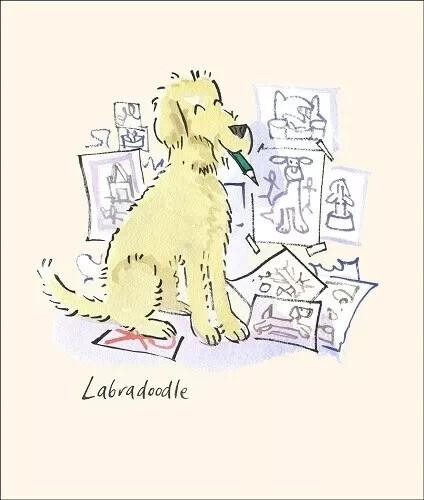Funny dog card labradoodle - card,