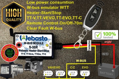 Webasto bus remote - w-bus,