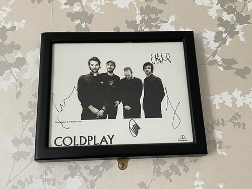 Coldplay signed photo framed - photo,