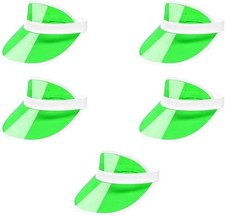 Unisex Womens 80s Neon Sun Visor Retro Golf Visor Hat for Sports Fancy Dress UK