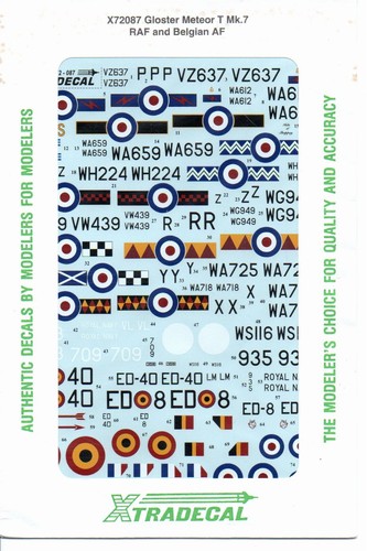 X72087 meteor raf belgian - raf,