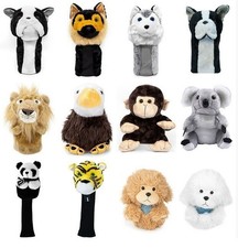 Novelty Golf Club Headcover Soft Animal Wood Driver Head Cover Sleeve Sets UK