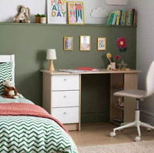 Kids Malibu 3 Drawers Desk - White and Acacia ( B Grade 40182 )