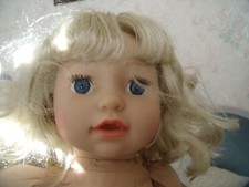 LOVELY 17" BABY SOPHIA/ BABY ANNABELL DOLL FIXED EYES BLOND HAIR LITEUP REBORN?