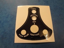 GENUINE TRIUMPH SWITCH PANEL DECAL 60-4622 1979-83 TR7 T140E T140ES T160 TRIDENT