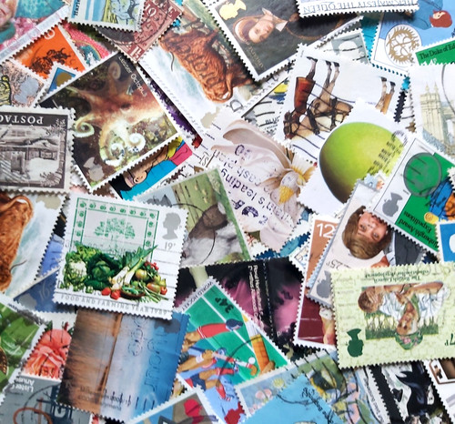 100 assorted british - british, stamps