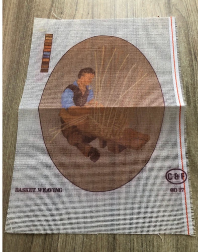 Tapestry canvas basket - &, canvas-