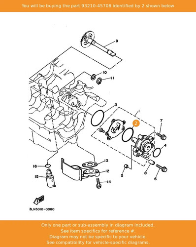Yamaha ring 93210 45708 oem - yamaha, o-ring,