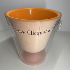 Rare Vintage Pink Rose VEUVE CLICQUOT Champagne Bucket Cooler Chiller French BBQ