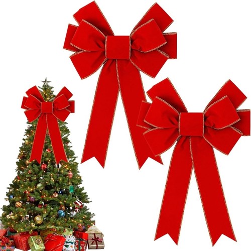 2pcs big red - 2pcs, bows